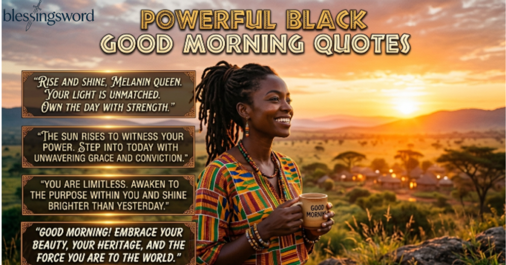 Powerful Black Good Morning Quotes