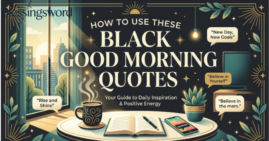 How to Use These Black Good Morning Quotes