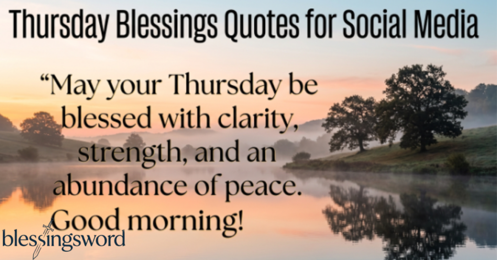 Thursday Blessings Quotes for Social Media