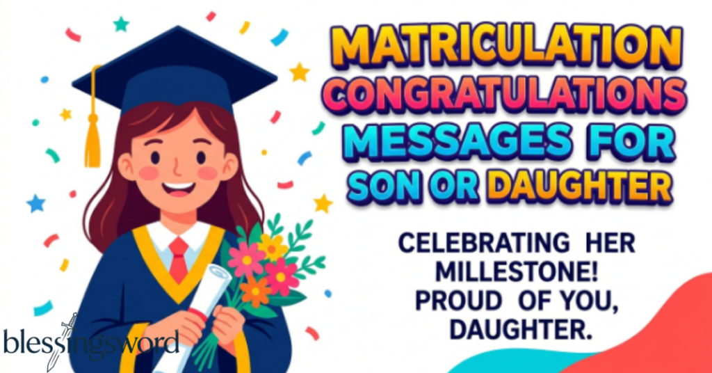 Matriculation Congratulations Messages for Son or Daughter