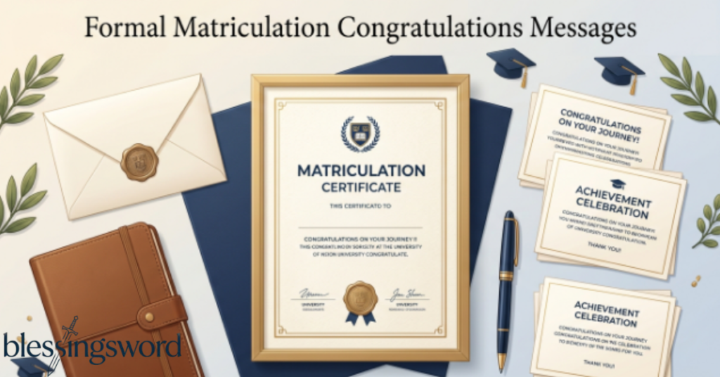 Formal Matriculation Congratulations Messages