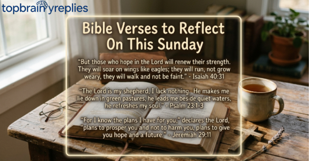 Bible Verses to Reflect On This Sunday
