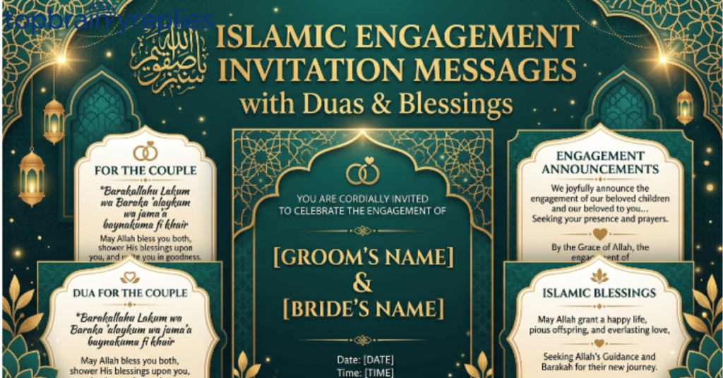 Islamic Engagement Invitation Messages with Duas and Blessings