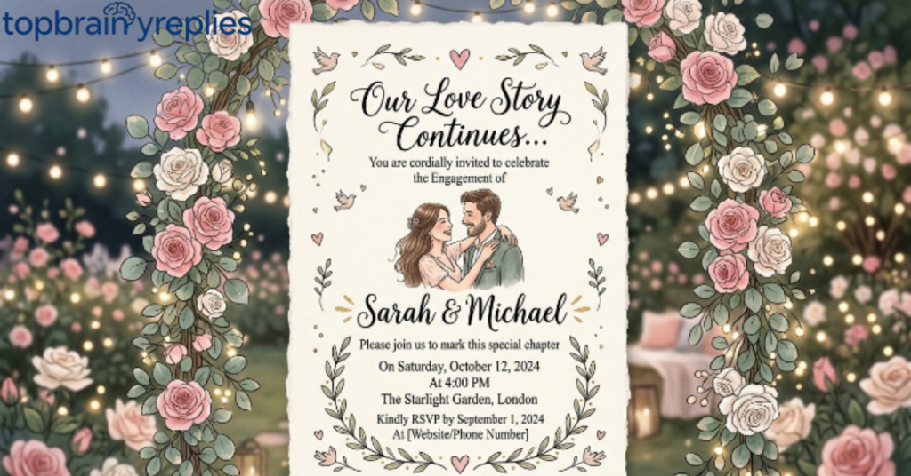 Romantic Engagement Invitation Messages for a Love Story