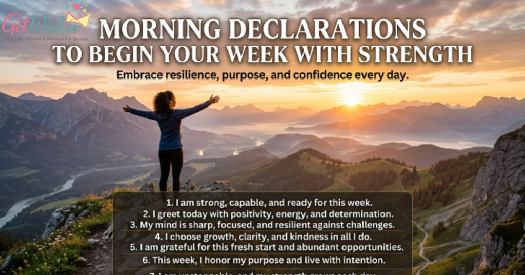 Morning Declarations to Begin Your Week with Strength