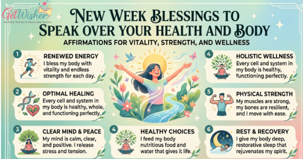 New Week Blessings to Speak Over Your Health and Body
