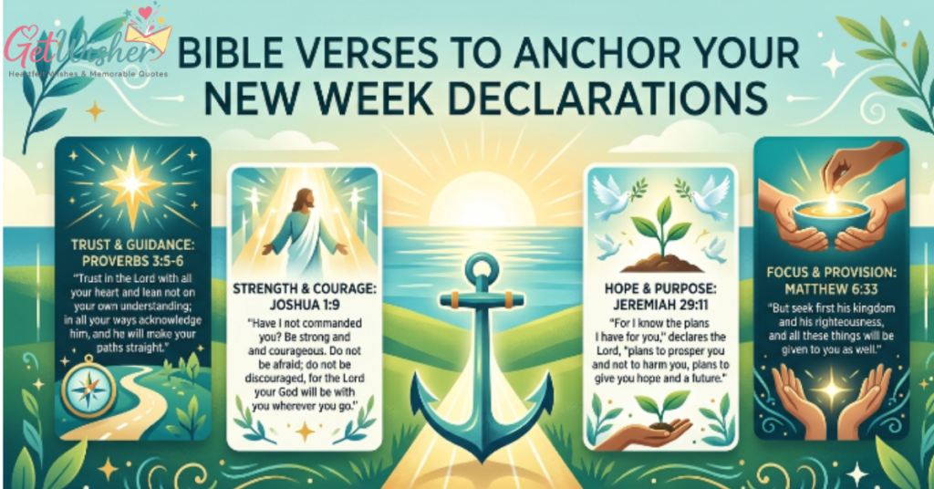 Bible Verses to Anchor Your New Week Declarations