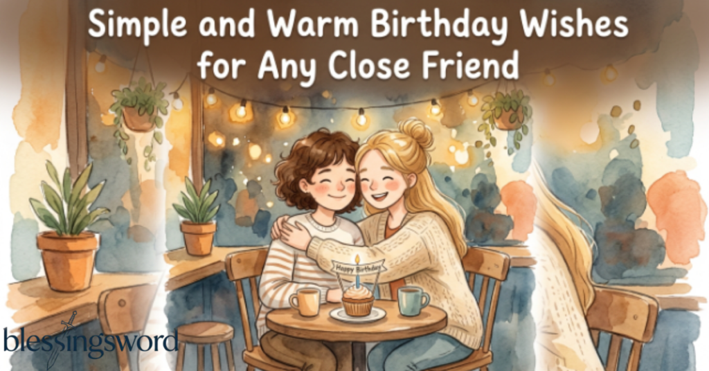 Simple and Warm Birthday Wishes for Any Close Friend