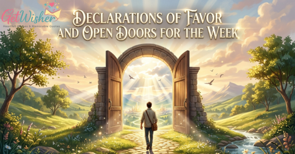 Declarations of Favor and Open Doors for the Week