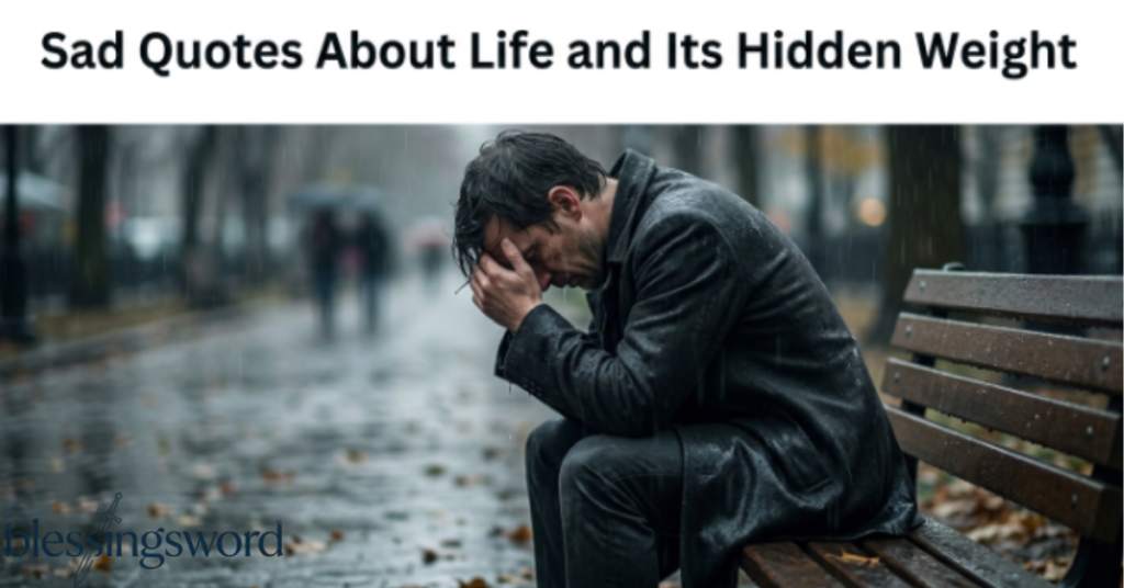 Sad Quotes About Life and Its Hidden Weight